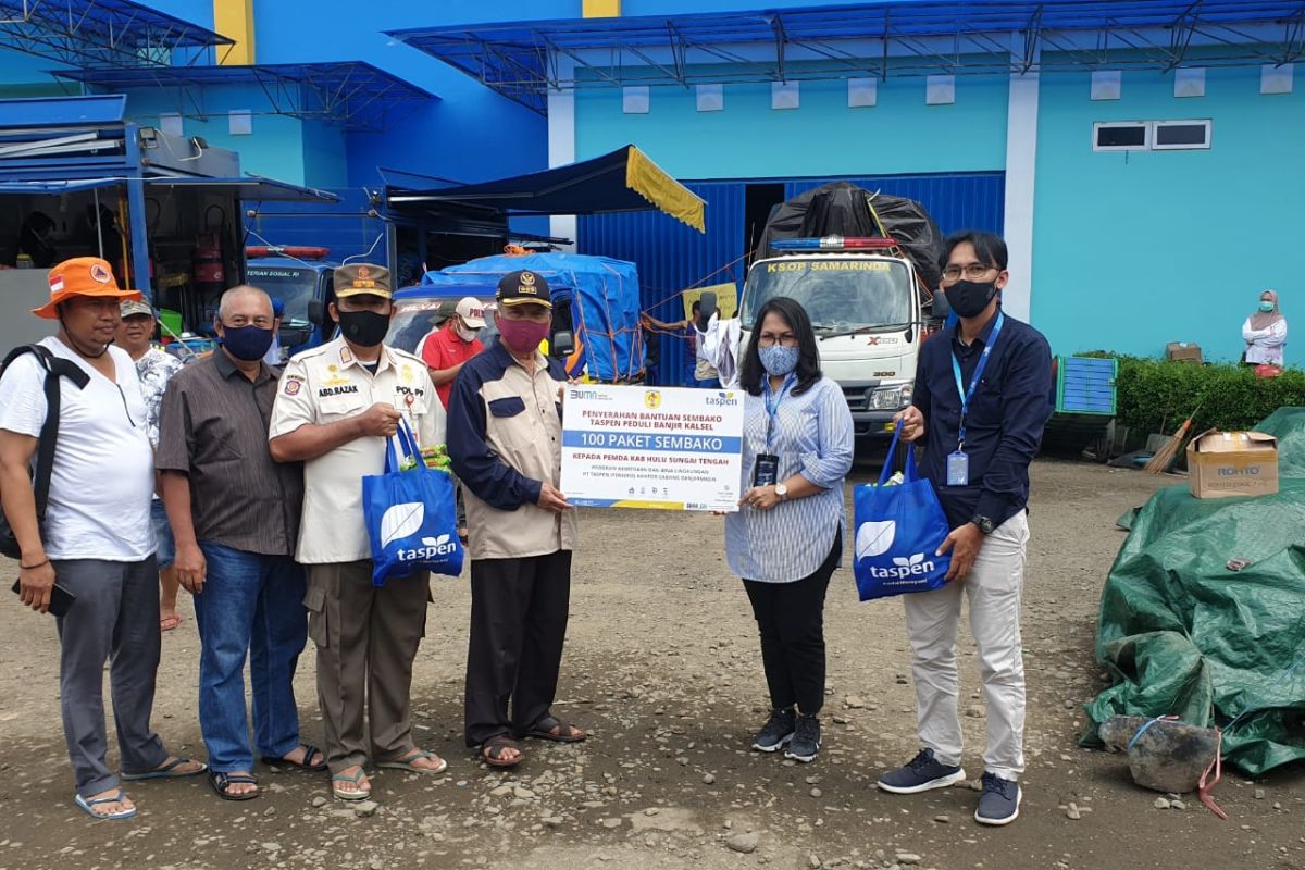 Taspen bantu ratusan paket sembako untuk korban banjir di kalsel