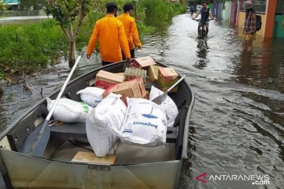 BPBD Banjarmasin melaporkan 100 ribu warga terdampak banjir hingga hari ketujuh