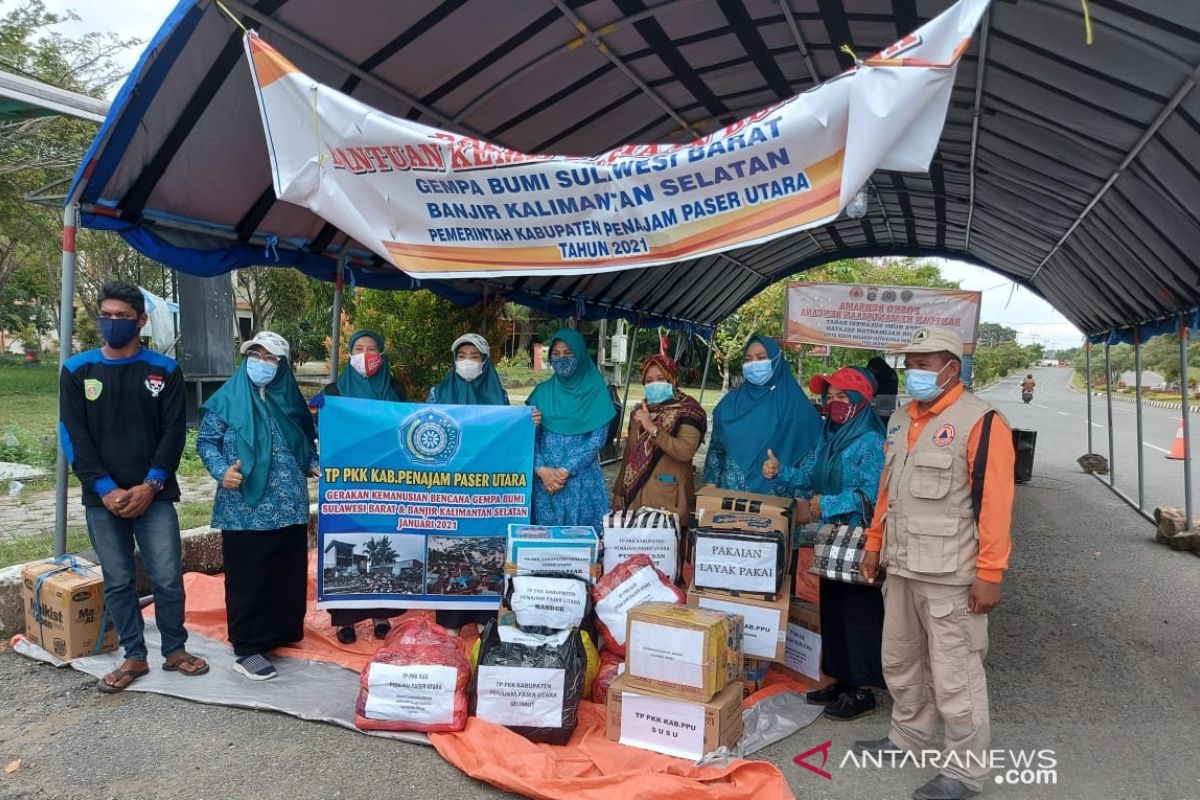 Posko bersama di Penajam kumpulkan Rp331,98 juta untuk korban bencana