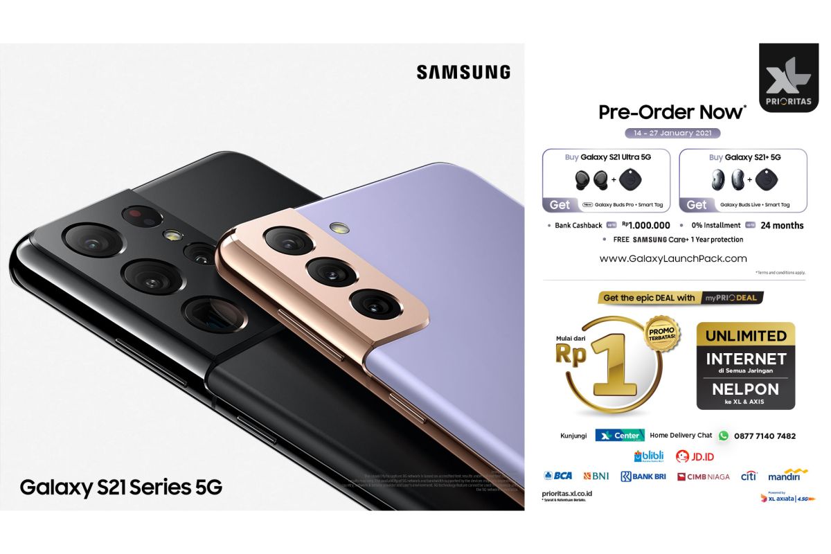 XL Axiata buka Pre-order Samsung Galaxy S21 series