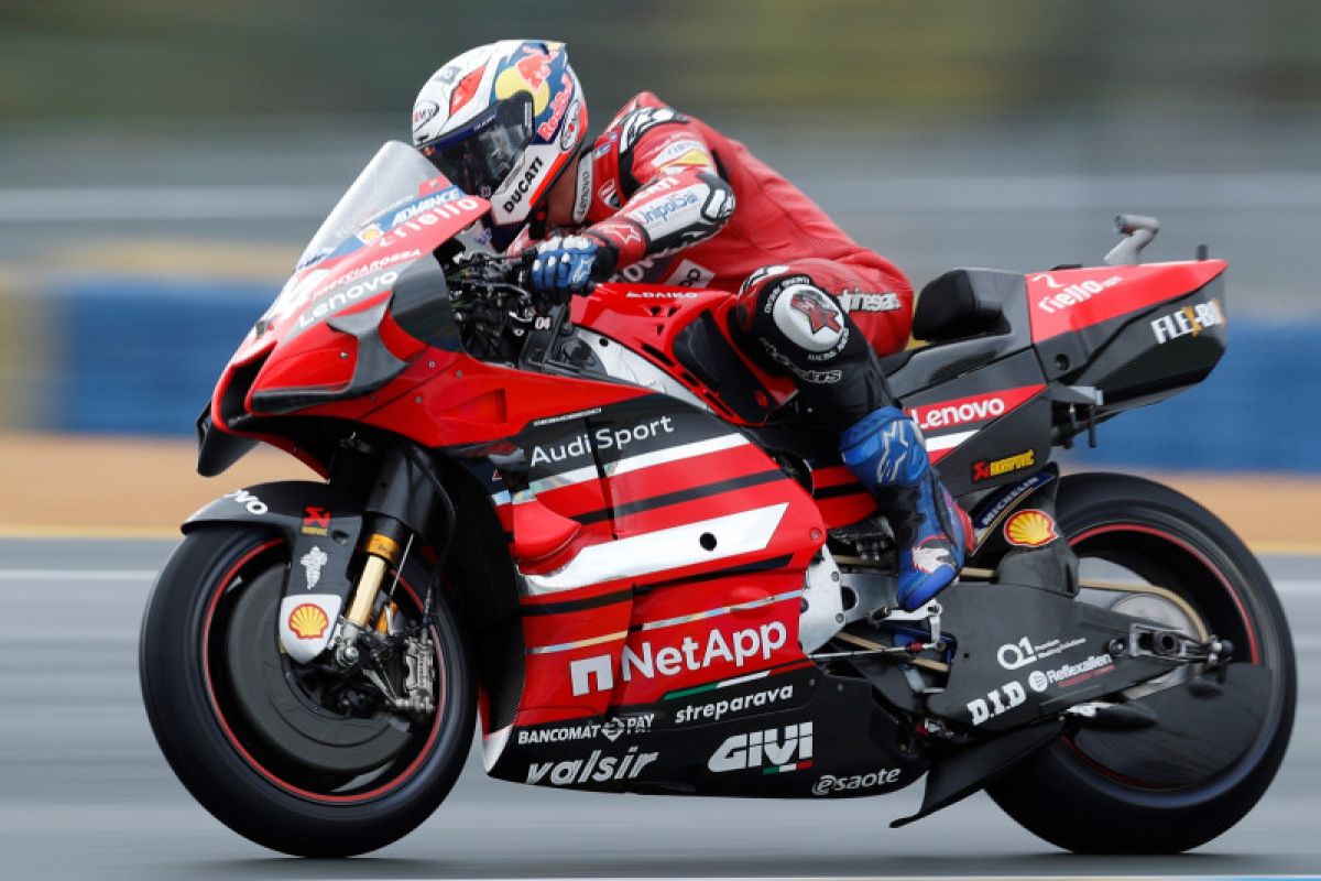 Andrea Dovizioso debut bareng Aprilia dalam tes privat di Jerez