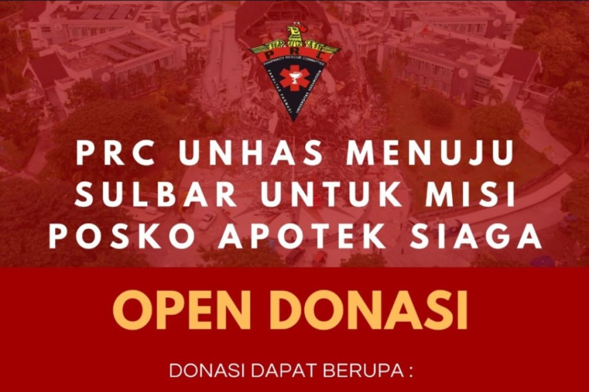 PRC Unhas galang donasi untuk Posko Apotek Siaga Sulbar