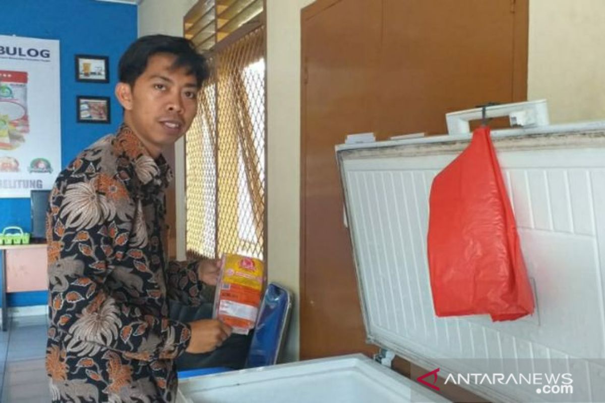 Perum Bulog Belitung kembali jual daging kerbau beku impor