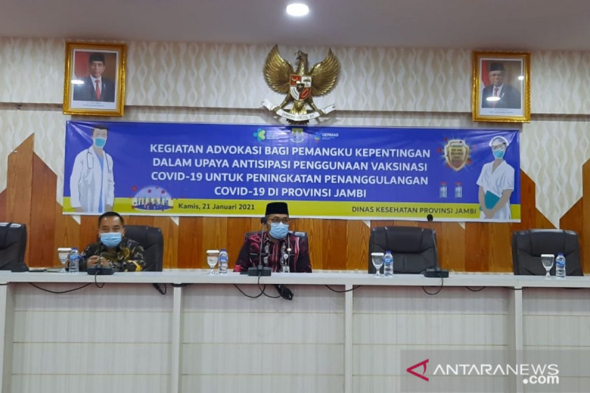 Penyuntikan  vaksin kedua di Jambi digelar 28 Januari