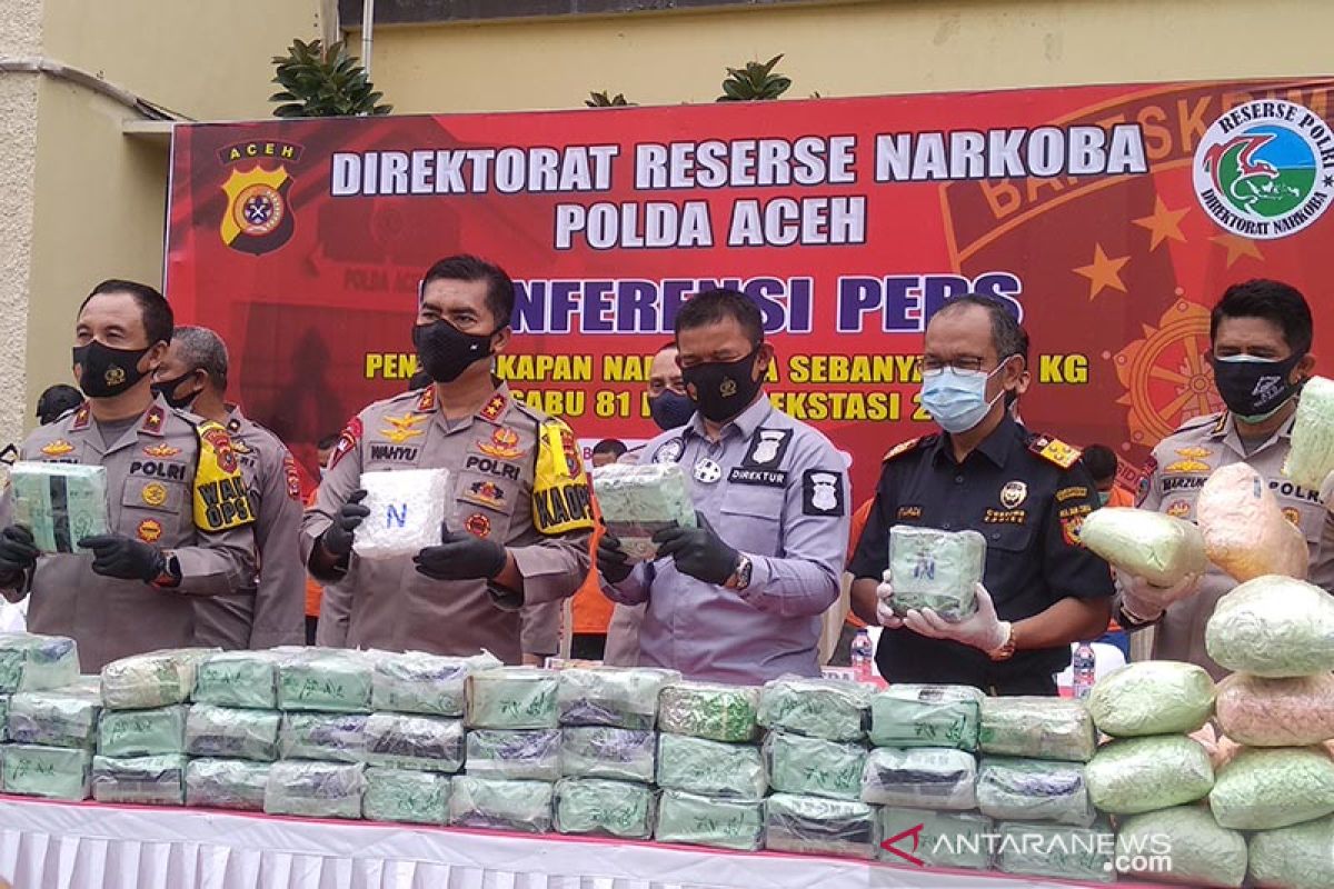 Polres Aceh Tamiang gagalkan peredaran dua kilogram sabu