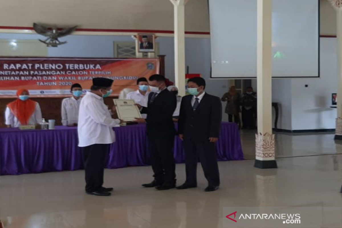 KPU menetapkan Bupati dan Wakil Bupati Gunung Kidul terpilih