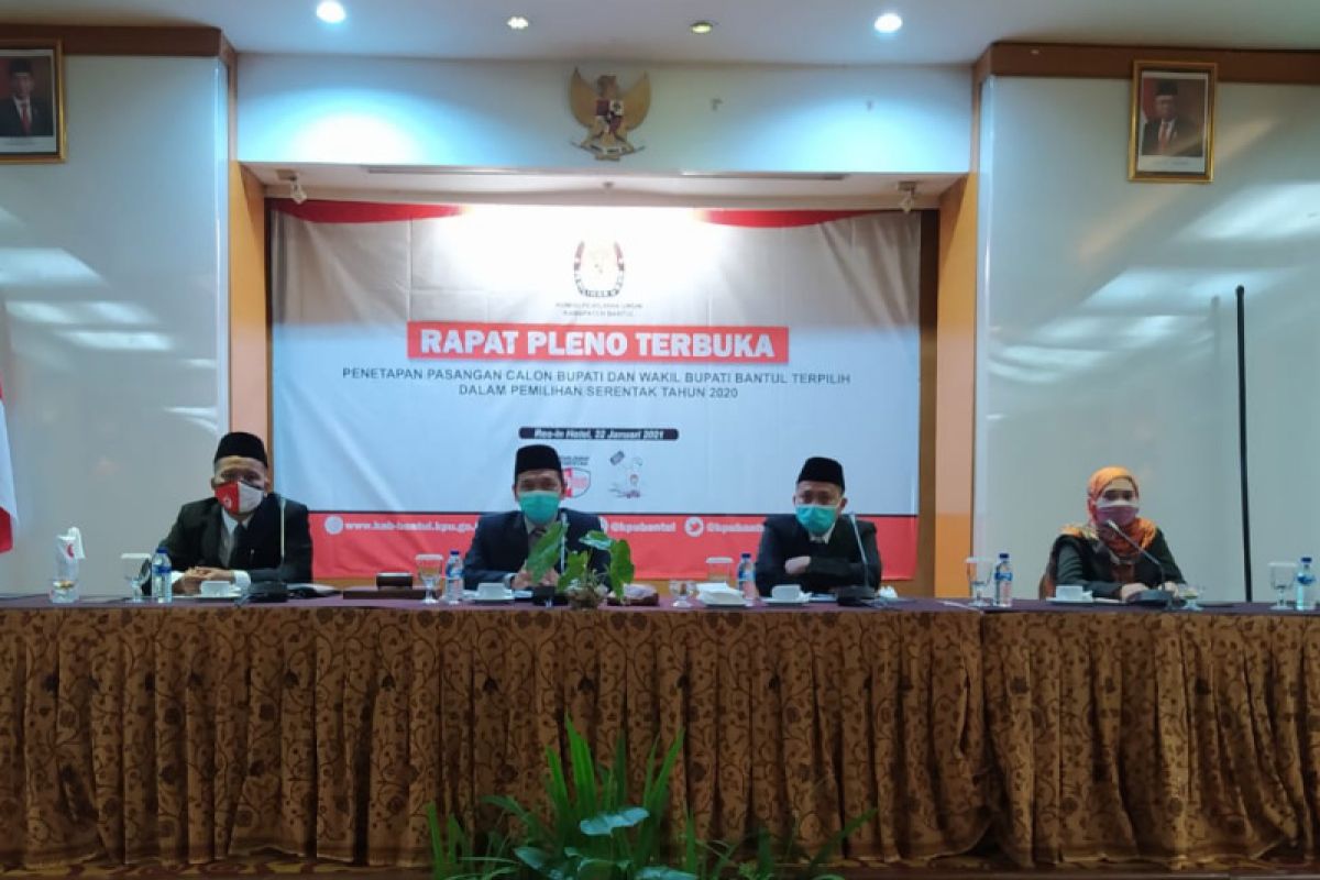 KPU menetapkan Halim-Joko sebagai paslon terpilih Pilkada Bantul