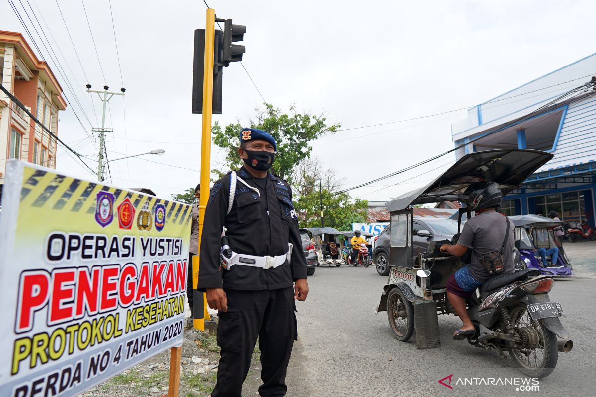 Tim gabungan gelar Operasi Yustisi protokol kesehatan di Kota Gorontalo