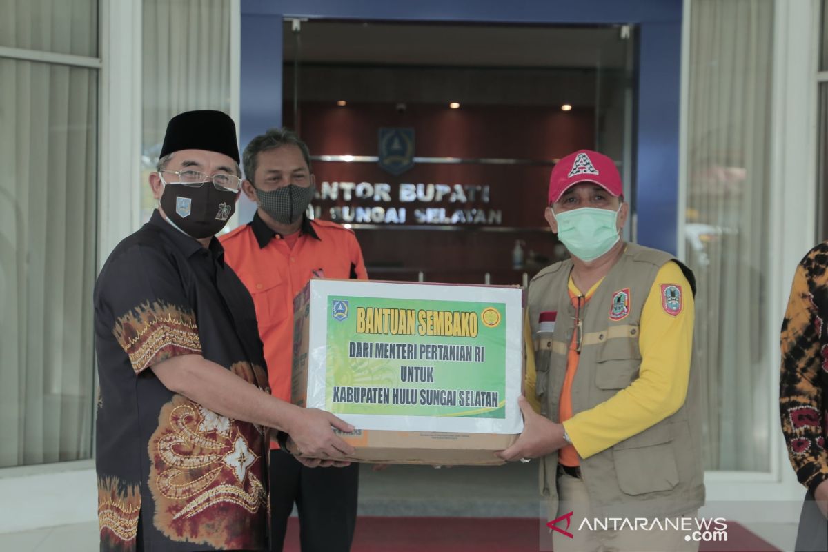 HSS terima bantuan sembako Mentan dan Pemprov Kalsel untuk bencana banjir