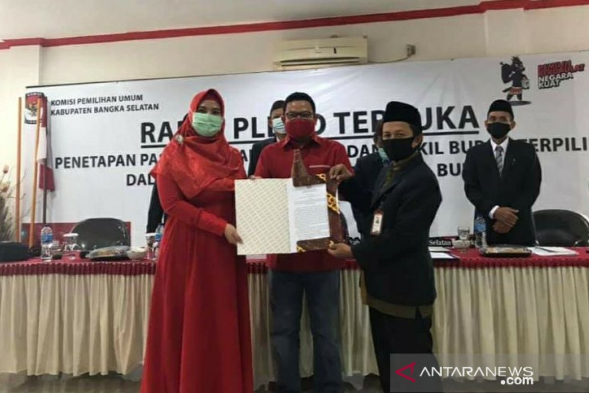 KPU Bangka Selatan tetapkan Riza dan Debby pemenang Pilkada
