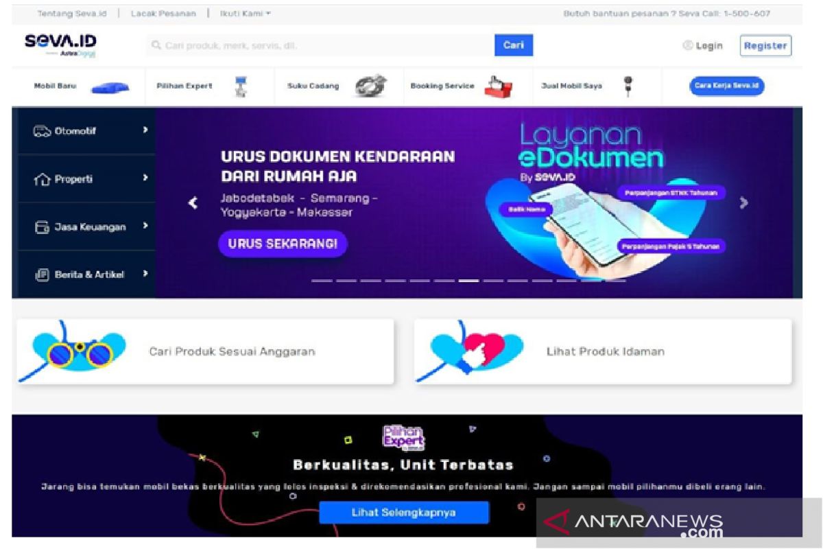 Marketplace otomotif Seva id bebaskan biaya kirim layanan urus surat kendaraan