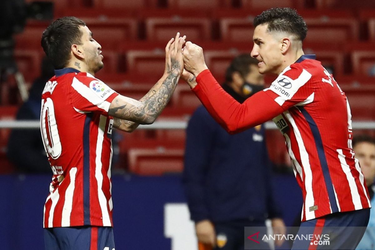 Atletico melanjutkan rentetan kemenangan setelah bekap Valencia 3-1