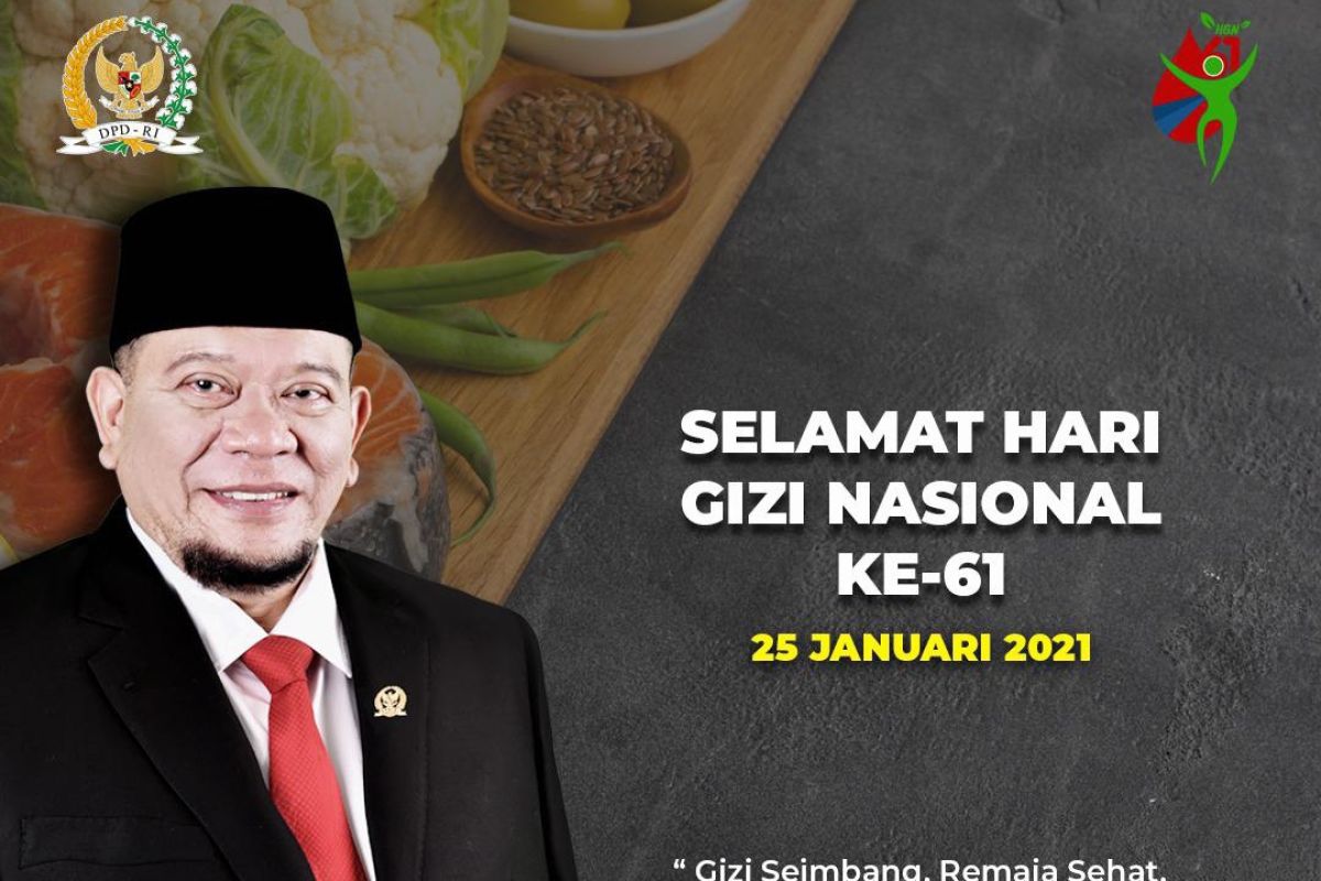 Ketua DPD minta pemerintah beri perhatian generasi muda di Hari Gizi