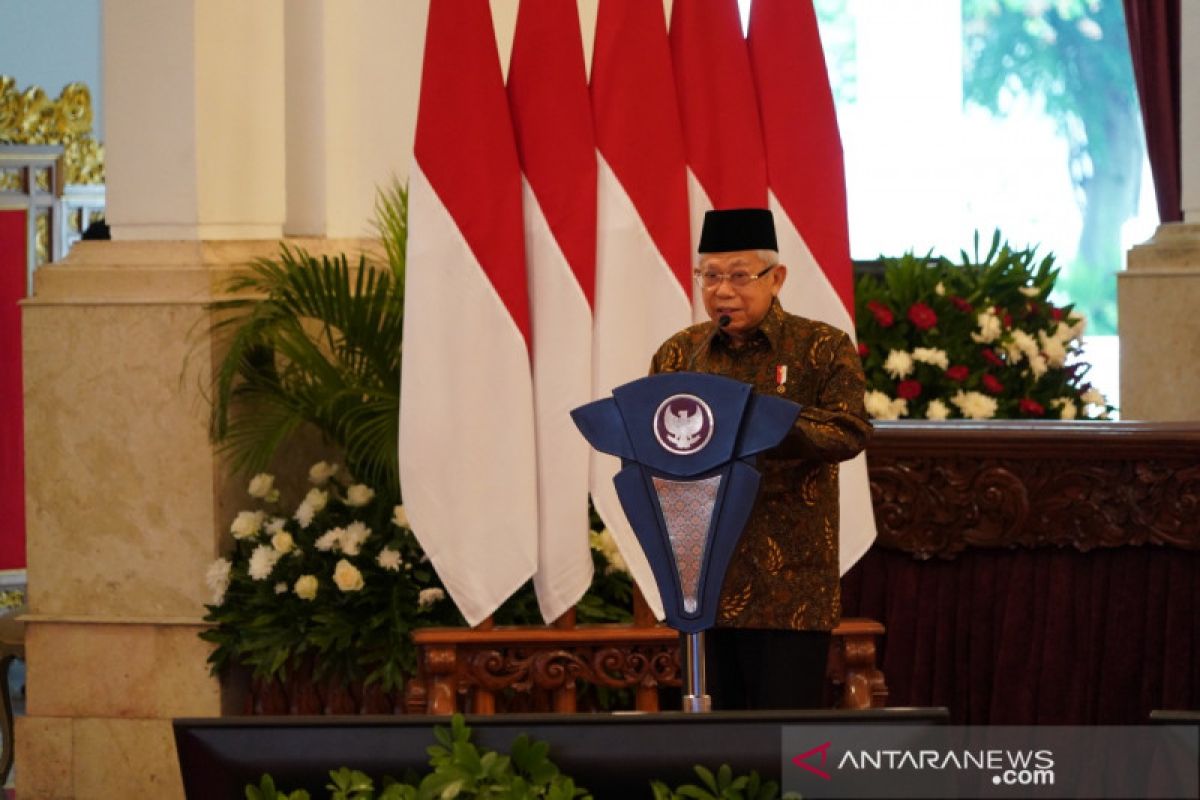 Wapres Ma'ruf sebut harus ada standarisasi pengelola wakaf uang