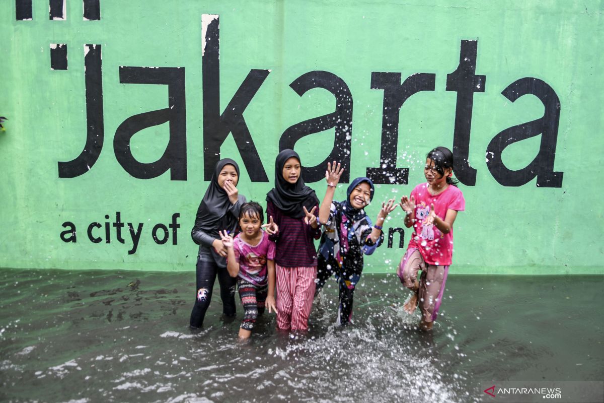 Hujan ringan terjadi di seluruh wilayah Jakarta pagi ini