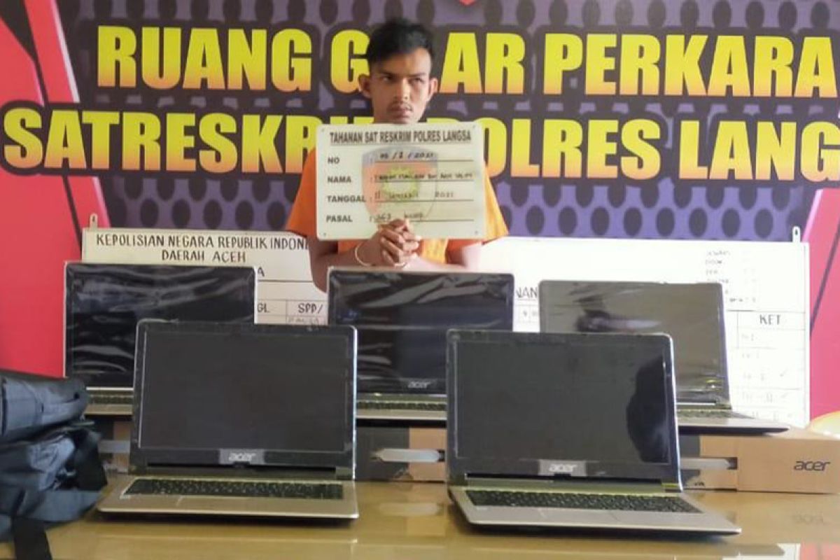 Maling bobol SMP di Langsa, sembilan laptop dicuri