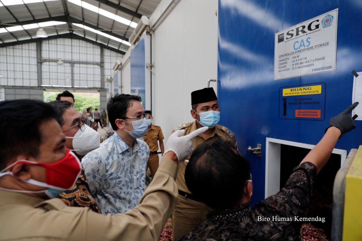 Wamendag tinjau pelaksanaan sistem resi gudang bawang merah di Brebes