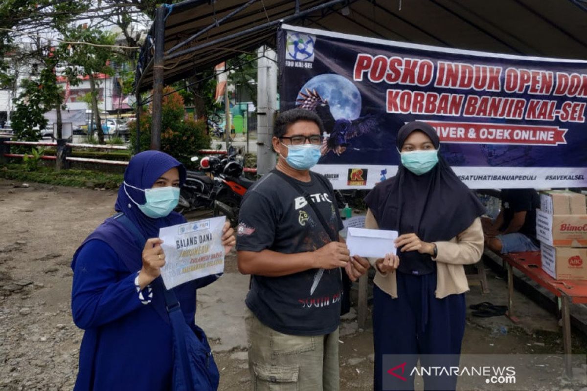 Forum Driver Online bantu warga yang terdampak banjir di Kalsel