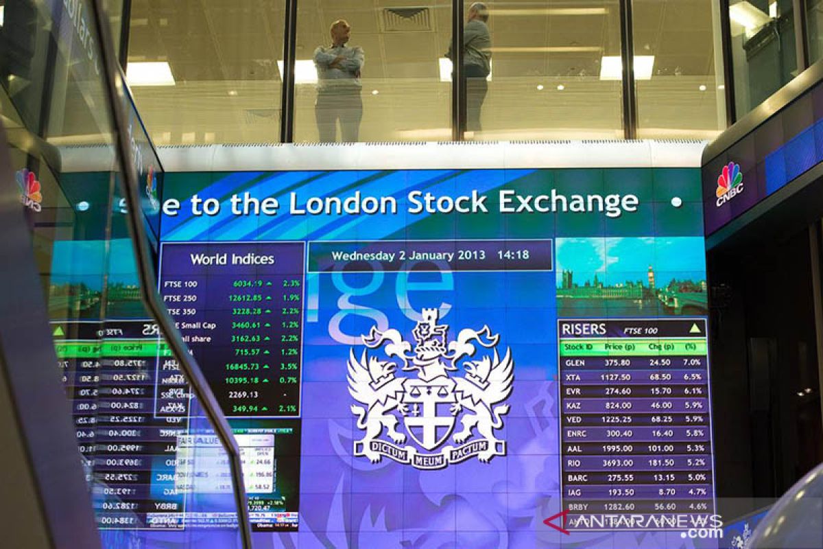 Saham di Inggris turun usai libur, indeks FTSE 100 jatuh 0,67 persen