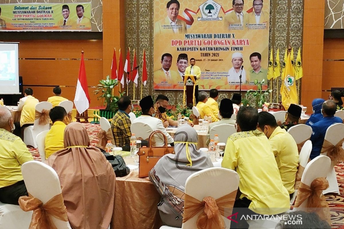 Tiga kandidat perebutkan jabatan Ketua Golkar Kotim