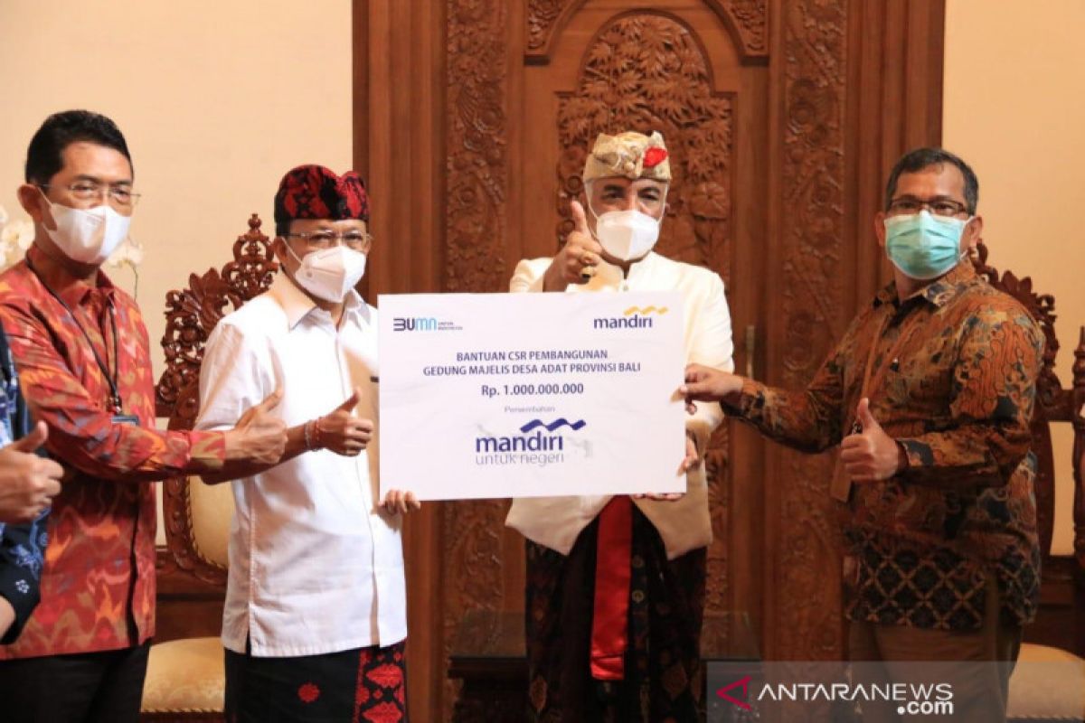 Gubernur Bali terima bantuan 'CSR' Rp1 miliar dari Bank Mandiri untuk MDA
