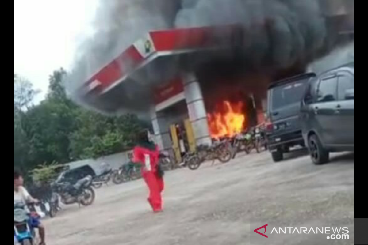 Polres Bangka Selatan selidiki kebakaran motor di SPBU