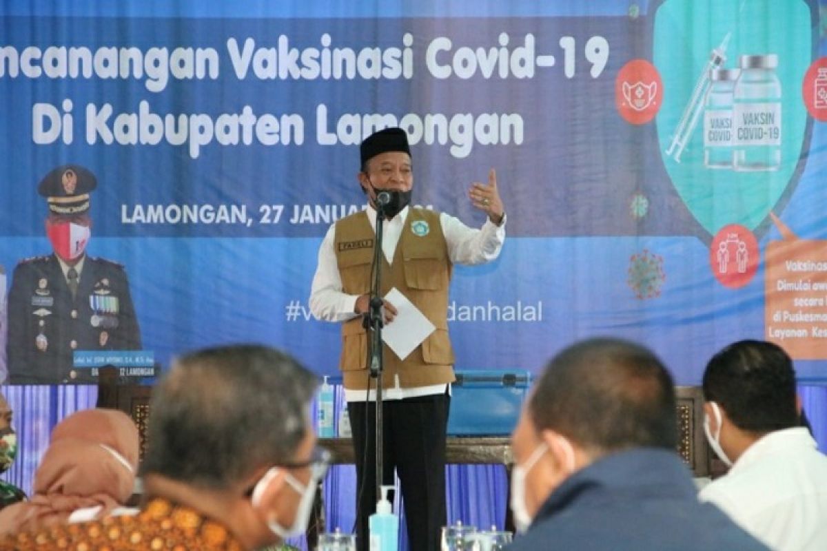 Lamongan mulai gelar vaksinasi COVID-19 tahap pertama