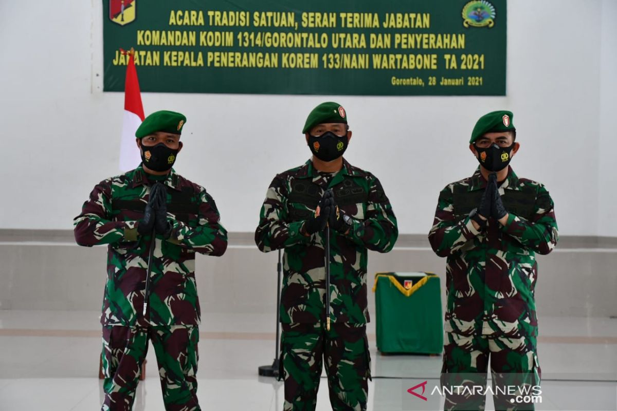 Jabatan Dandim 1314/Gorontalo Utara diserahterimakan