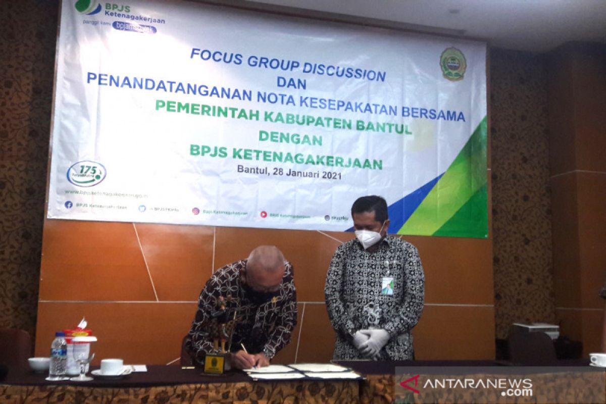 BPJS Ketenagakerjaan Yogyakarta menjalin kerja sama dengan Pemkab Bantul