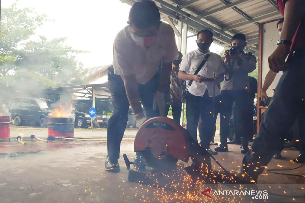 Pemusnahan barang bukti dari tindak pidana narkotika di Bartim