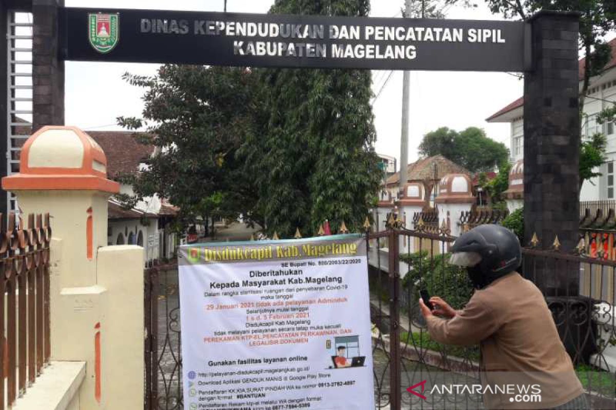 Dua pegawai Disdukcapil Kabupaten Magelang positif COVID-19, kantor ditutup sementara