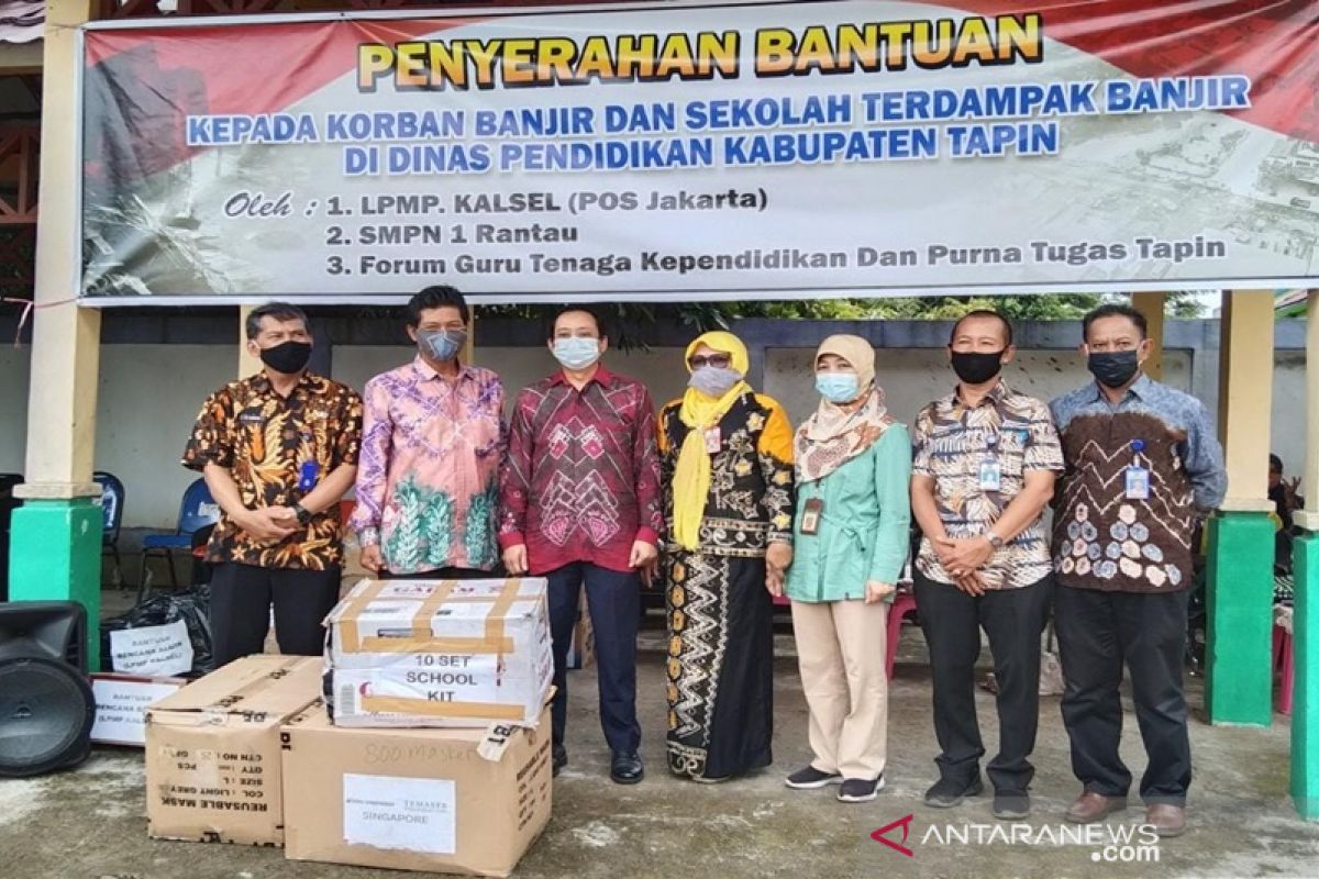 LPMP bantu 11 unit sekolah dan 28 guru korban banjir