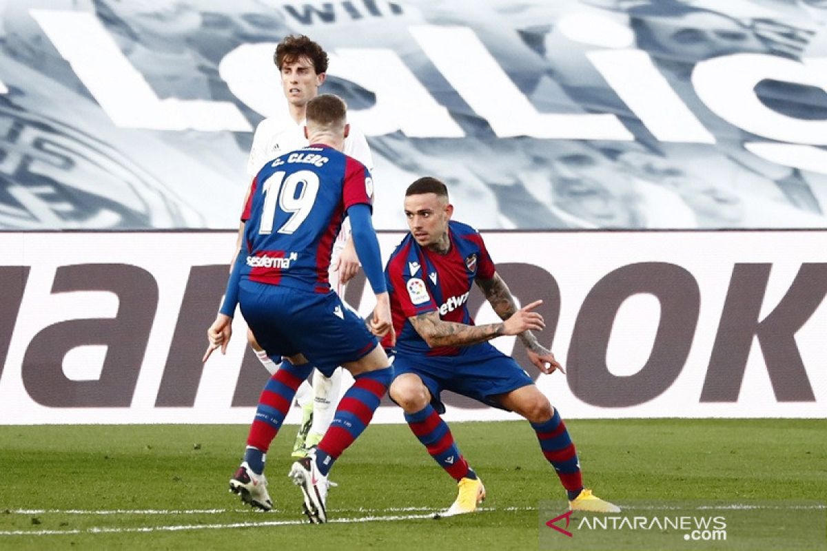 Real Madrid dipermalukan tamunya Levante 1-2