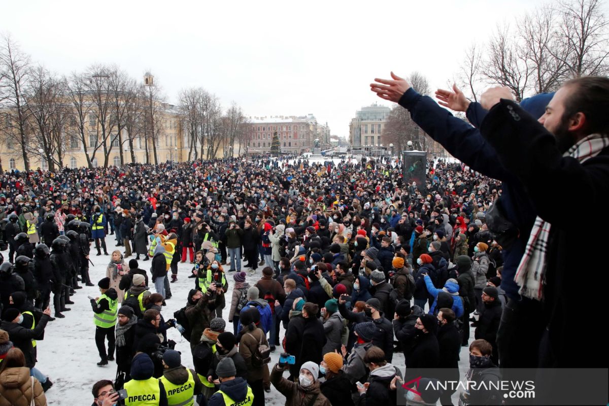 Pengacara HAM Eropa minta Rusia jelaskan aksi polisi atas protes