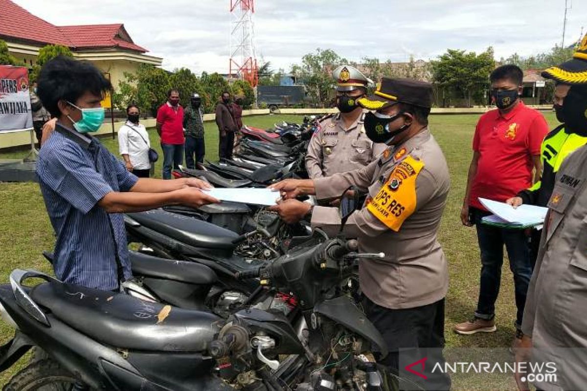 Polres Jayawijaya temukan 245 motor curian