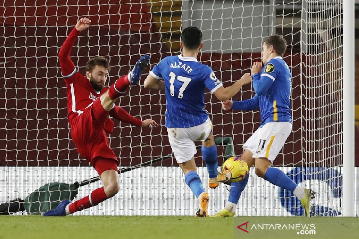 Liga Inggris, Liverpool kalah dua laga beruntun di Anfield kala dibekuk Brighton