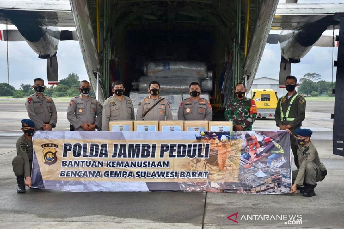 Polda Jambi kirim bantuan bagi korban bencana Sulbar dan Kalsel