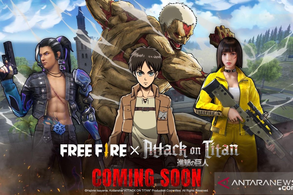 Game "Free Fire" berkolaborasi dengan anime "Attack on Titan"