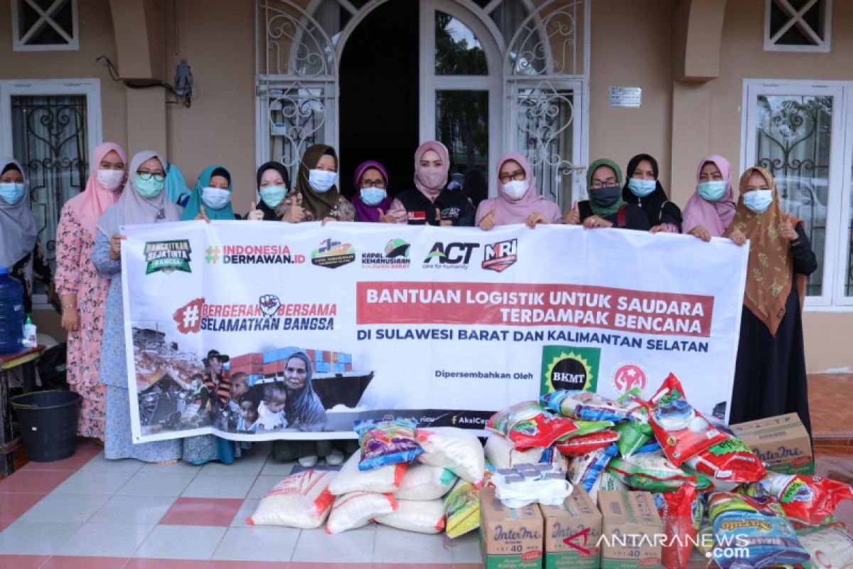 Melalui ACT, PKK dan BKMT Siak kirim bantuan korban gempa Sulbar