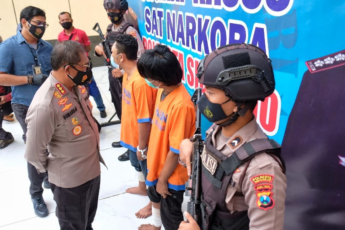 Polresta Sidoarjo tangkap dua pelaku pengedar narkoba