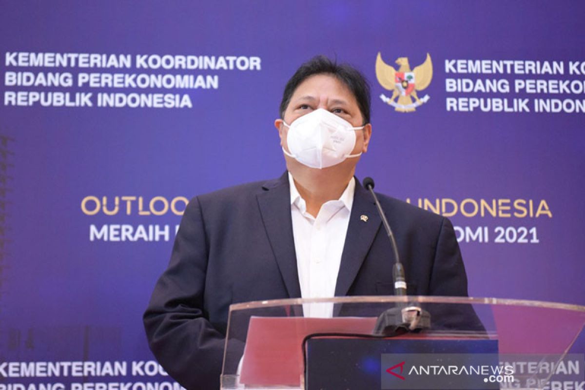 Menko Airlangga proyeksi ekonomi Indonesia 2021 "rebound" kisaran 5,5 persen