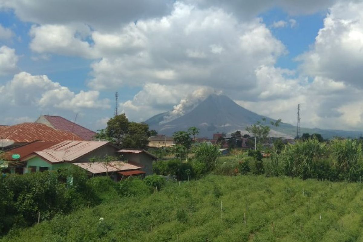 Gunung Sinabung luncurkan awan  panas guguran sejauh 2.500 meter