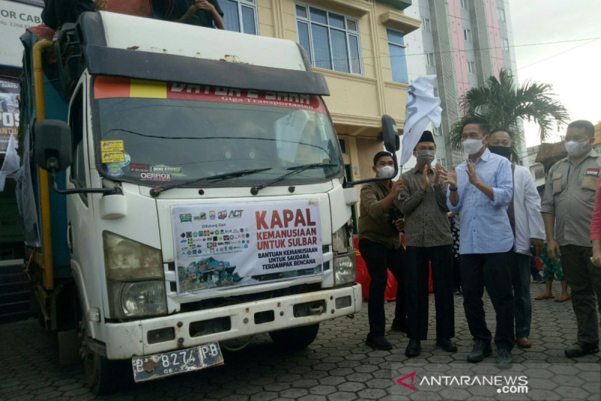 15 ton logistik bantuan dikirim ACT Sumsel ke Sulbar dan Kalsel