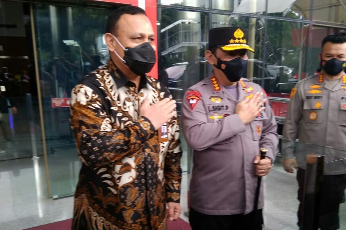Kapolri temui pimpinan KPK di Jakarta