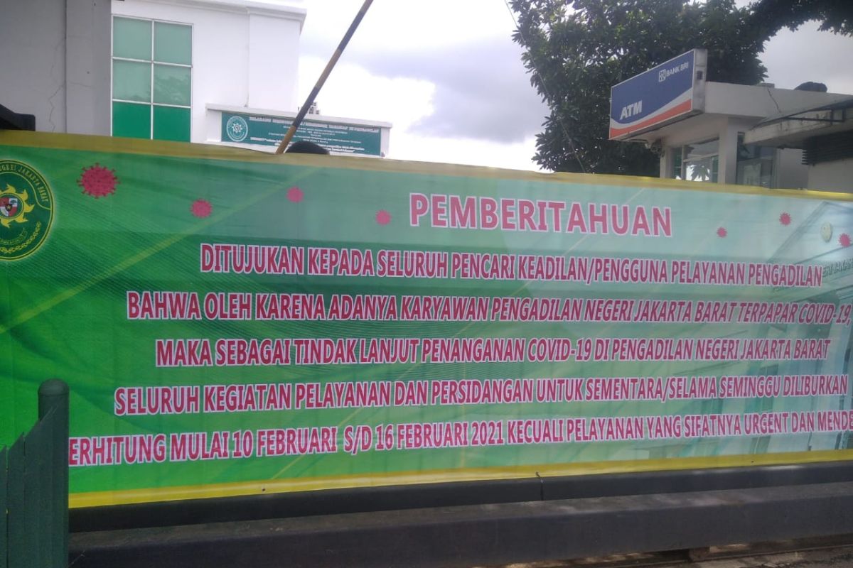 PN Jakarta Barat ditutup karena temuan COVID-19