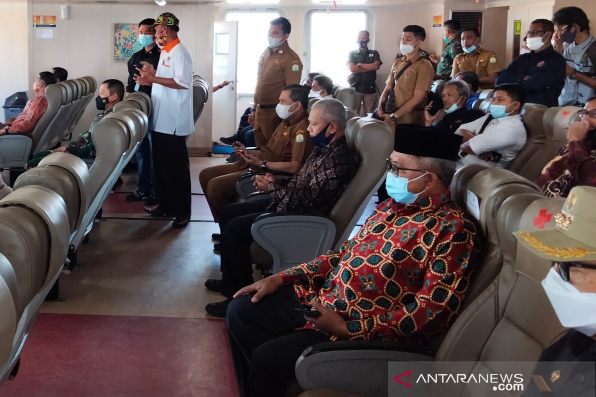 Bupati Aceh Barat hadiri puncak HPN 2021 di atas KMP Aceh Hebat 2