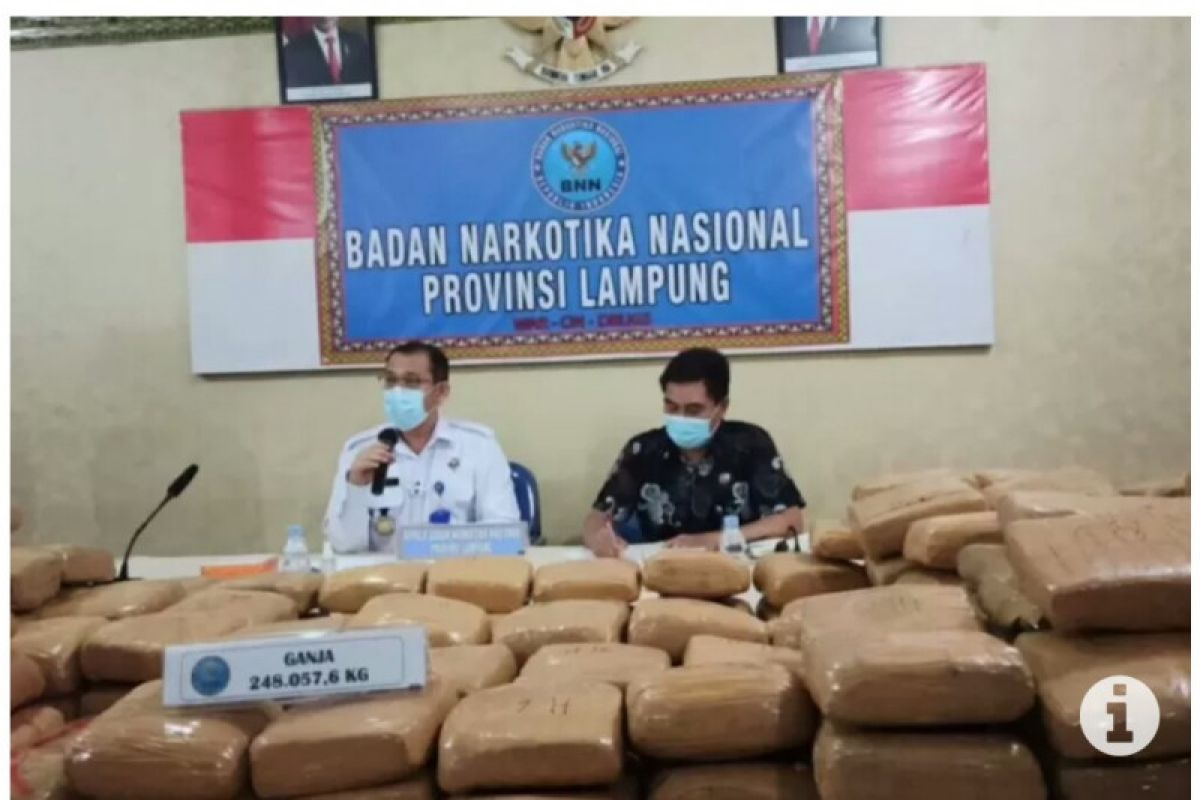 Narapidana Lapas Rajabasa kendalikan pengiriman 248,057 kg ganja