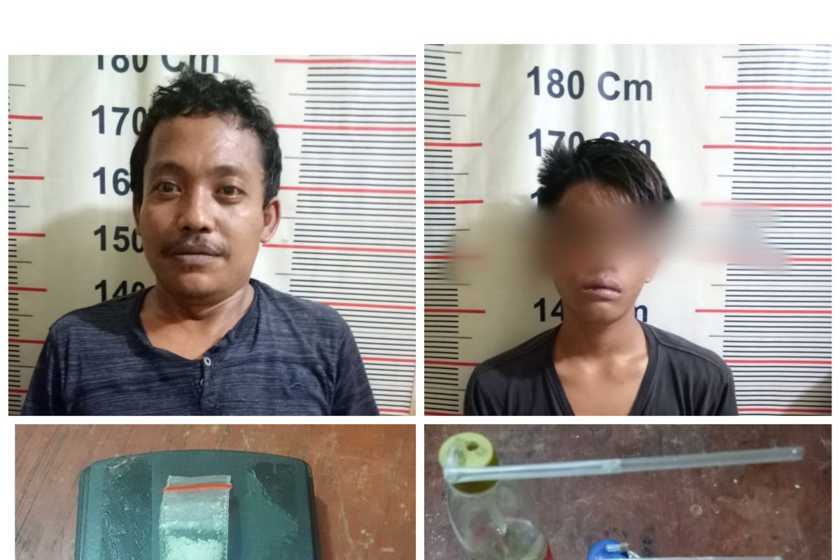 Polsek Salapian tangkap warga sedang pesta sabu-sabu