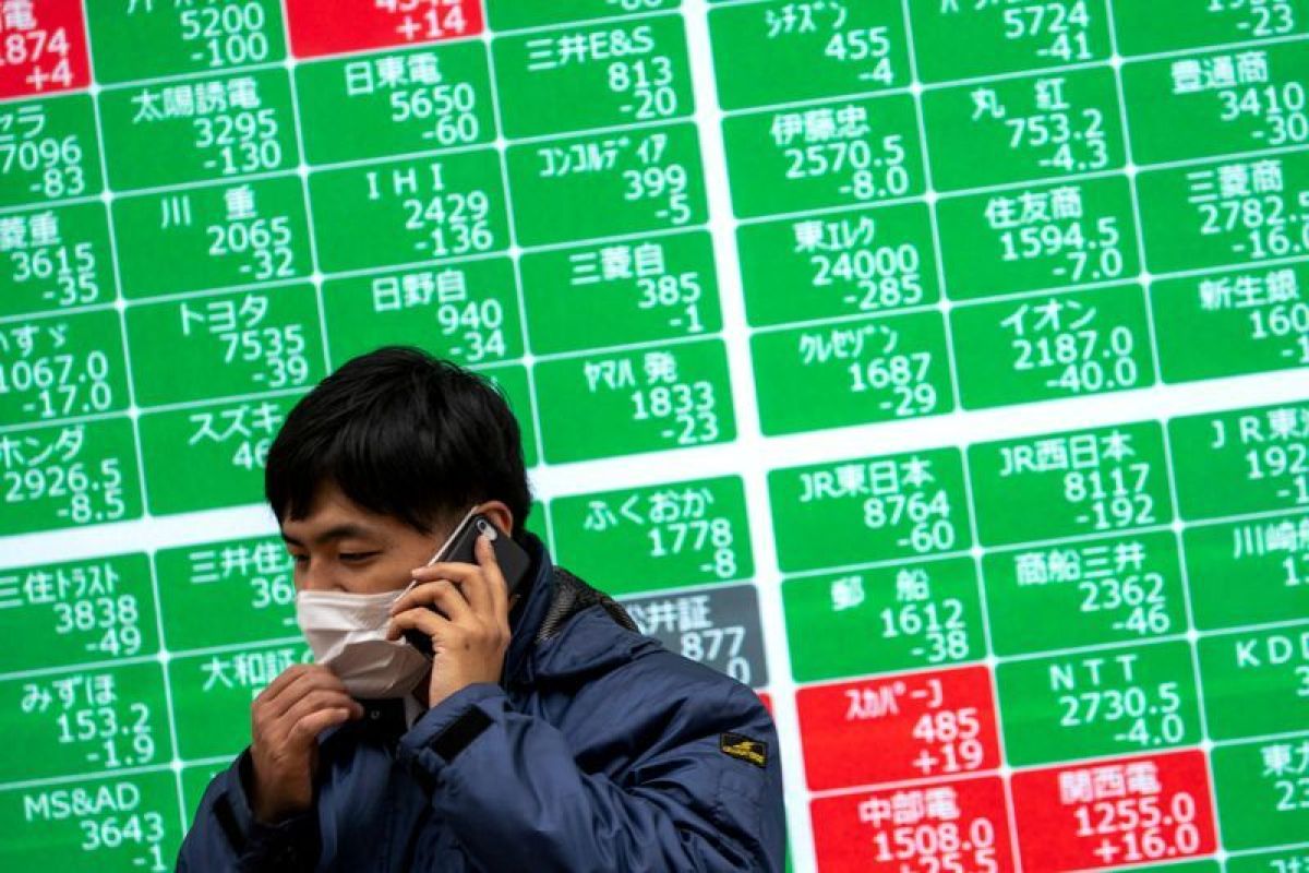 Saham Jepang ditutup melemah hari ketiga, Nikkei jatuh 0,78 persen