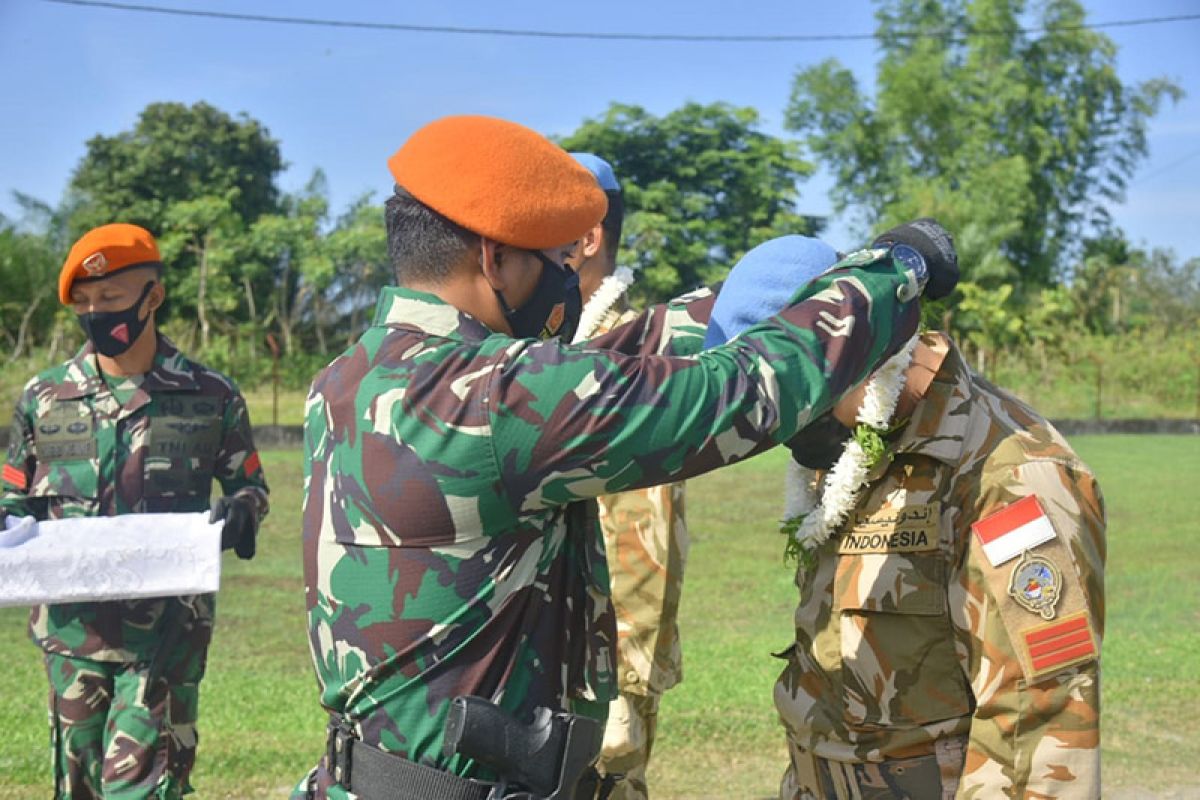 Setahun di Lebanon, tiga prajurit Kipan B Yonko 469 Paskhas kembali ke markas